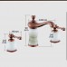 MLMH Jade Brass Three-hole Faucet Hot And Cold Split Antique Wash Basin Mixing Valve Rose Gold Water Faucet - B07F7V2CZ5